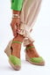 Suede Espadrilles Wedge Sandal Green Cammer цена и информация | Naiste sandaalid | kaup24.ee