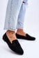 Seemisnahast Mugavad Loafers Must Giovana hind ja info | Naiste kingad | kaup24.ee