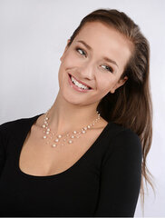 JwL Luxury Pearls Leviteerivatest tumedatest pärispärlitest kaelakee JL0325 hind ja info | Kaelakeed | kaup24.ee