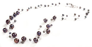 JwL Luxury Pearls Leviteerivatest tumedatest pärispärlitest kaelakee JL0325 hind ja info | Kaelakeed | kaup24.ee