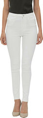 Naiste teksad VMSOPHIA Skinny Fit 10262685 Helevalge hind ja info | Naiste teksad | kaup24.ee