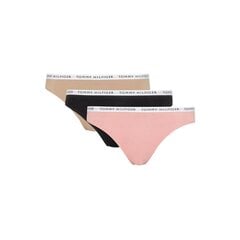 Трусы TOMMY HILFIGER Logo Waistband Briefs 3P Flora Pink/Oat Milk/Black UW0UW028280R1 цена и информация | Трусики | kaup24.ee