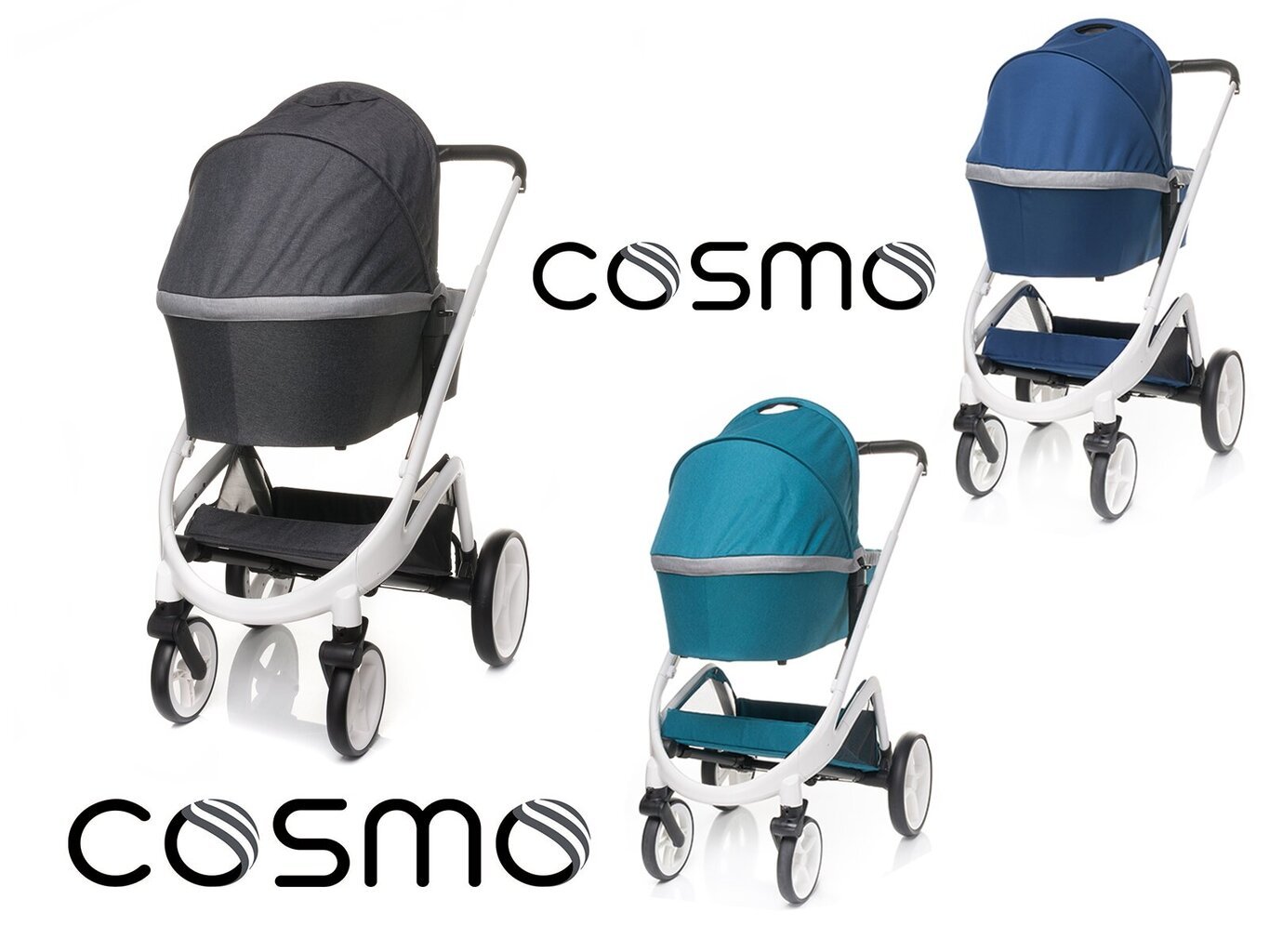 4Baby universaalne jalutuskäru Cosmo, Dark Turquoise hind ja info | Vankrid, jalutuskärud | kaup24.ee