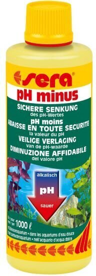 Veepuhastaja Sera PH-Minus, 100 ml hind ja info | Akvaariumid ja seadmed | kaup24.ee