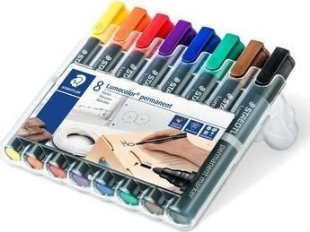 Veekindlate markerite komplekt Staedtler Lumocolor, 8 värvi цена и информация | Kunstitarbed, voolimise tarvikud | kaup24.ee