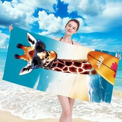 Пляжное полотенце Giraffe, 100x180 см цена и информация | Полотенца | kaup24.ee