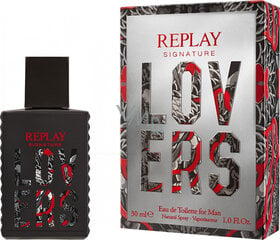 Tualettvesi Replay Signature Lovers EDT meestele, 30 ml hind ja info | Meeste parfüümid | kaup24.ee