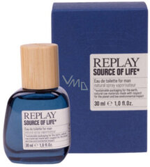 Туалетная вода Replay Source of Life EDT для мужчин, 30 мл цена и информация | Мужские духи | kaup24.ee