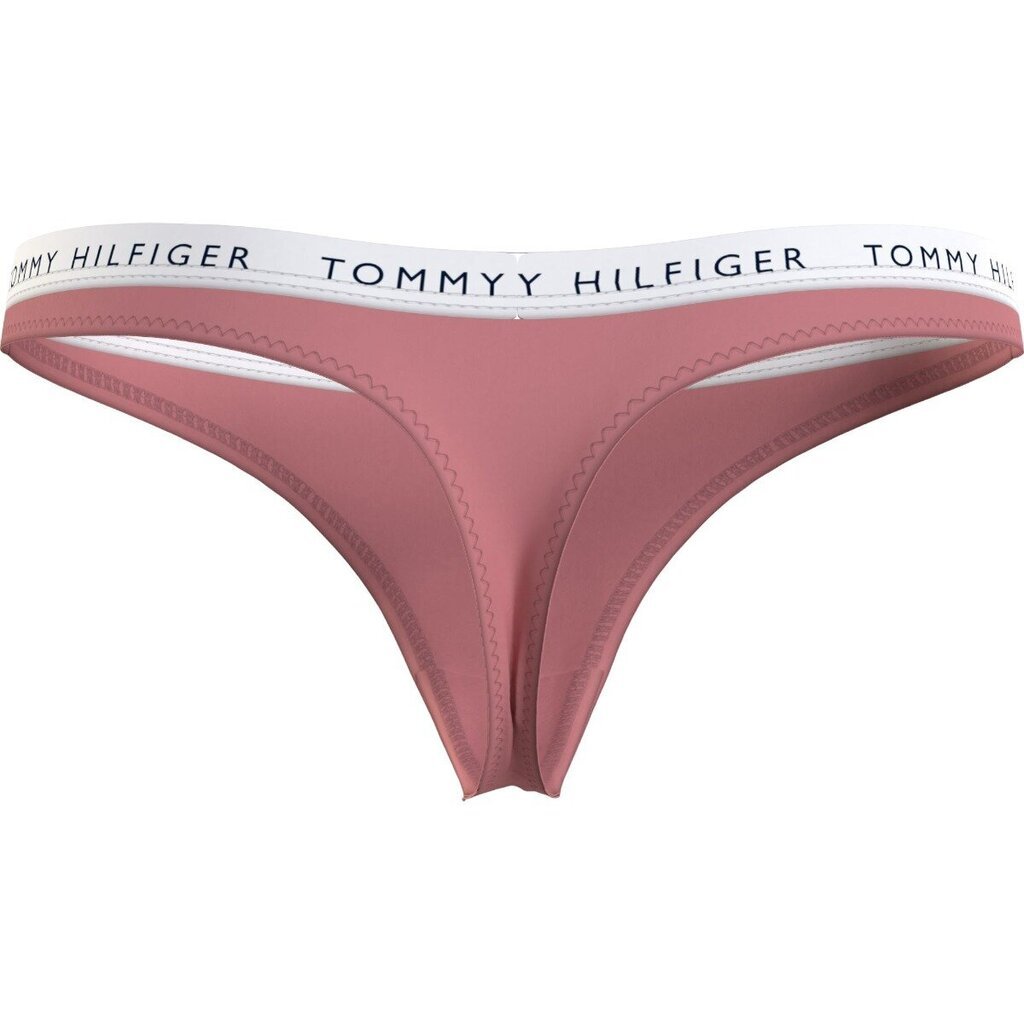 Aluspüksid TOMMY HILFIGER Logo Waistband Thongs 3P Flora Pink/Oat Milk/Black UW0UW028290R1 hind ja info | Naiste aluspüksid | kaup24.ee