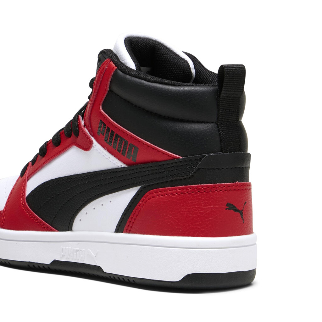 Puma Jalatsid Rebound V6 Mid Jr White Red Black 393831 03 393831 03/3.5 цена и информация | Spordi- ja vabaajajalatsid meestele | kaup24.ee