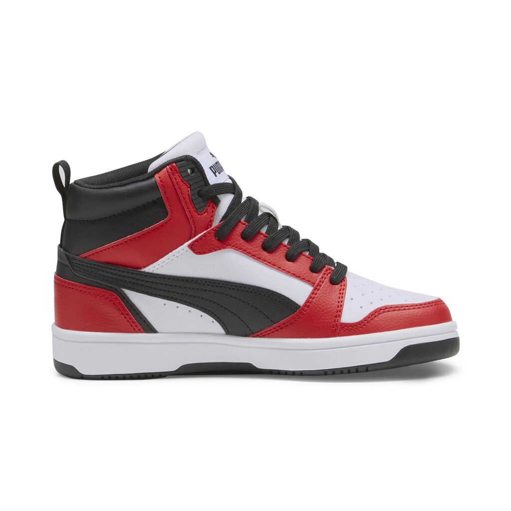 Puma Jalatsid Rebound V6 Mid Jr White Red Black 393831 03 393831 03/3.5 hind ja info | Spordi- ja vabaajajalatsid meestele | kaup24.ee