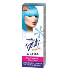 Kreemjas juuksevärv Venita Trendy Cream, 35 Azure Blue, 75 ml hind ja info | Juuksevärvid | kaup24.ee