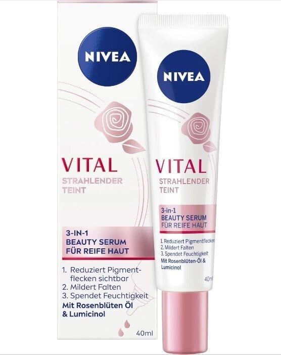 Näoseerum Nivea Vital Strahlender Teint 3in1, 40 ml hind ja info | Näoõlid, seerumid | kaup24.ee