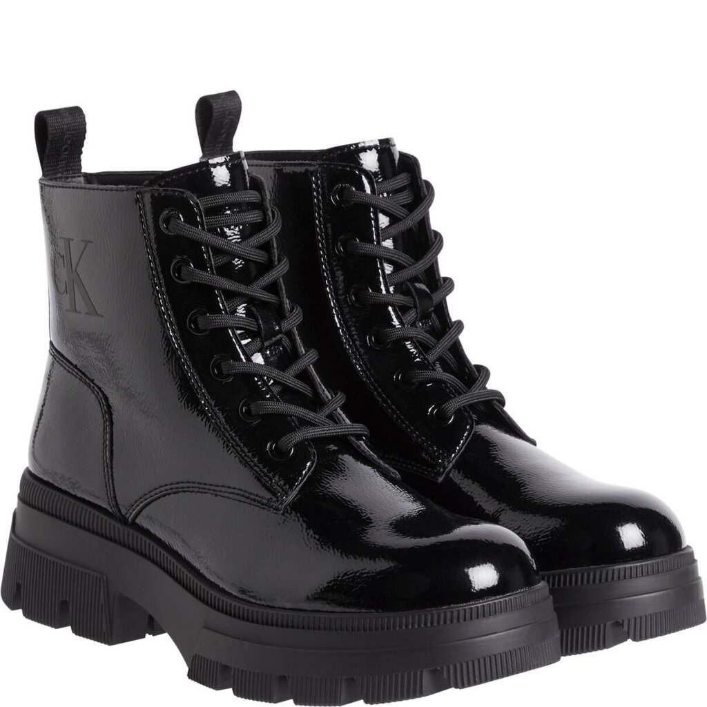 Kingad CALVIN KLEIN JEANS Chunky Combat Laceup Triple Black YW0YW012650GT цена и информация | Naiste saapad | kaup24.ee