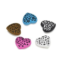 Crocs™ LEOPARD ANIMAL PRINT HEART 5 PACK G1131800-MU 303768 hind ja info | Naiste plätud ja sussid | kaup24.ee