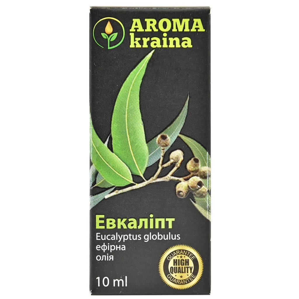 Eukalüpti eeterlik õli Aroma kraina, 10ml hind ja info | Eeterlikud ja kosmeetilised õlid | kaup24.ee