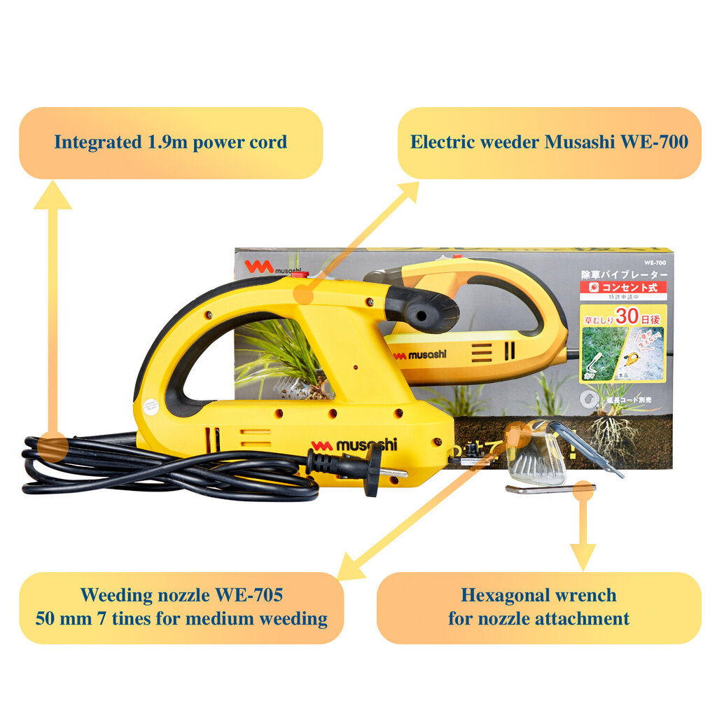 Elektriline umbrohutõrjemasin Musashi Easy Weeding WE-700 hind ja info | Aiatööriistad | kaup24.ee