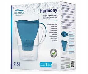 Filterkann Aqualogis Harmony, sinine, 2.6 l hind ja info | Filterkannud ja filtrid | kaup24.ee