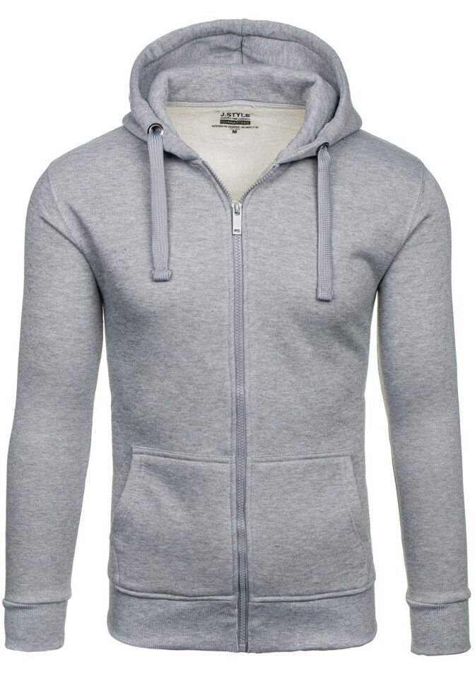 J.Style Džemprid Fleece Grey 68B2008-2 цена и информация | Meeste pusad | kaup24.ee