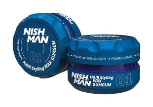 Juuksekujundusvaha Nishman Hair Styling Wax 01 GumGum meestele, 150 ml цена и информация | Средства для укладки волос | kaup24.ee