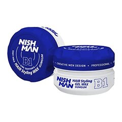 Juuksekujundusvaha Nishman Hair Styling Wax B1 GumGum meestele, 150 ml цена и информация | Средства для укладки волос | kaup24.ee