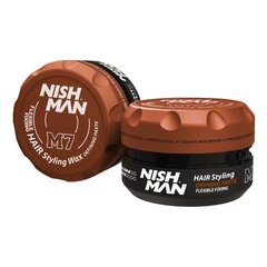 Matte juuste kujundamise pasta Nishman M7 Hair Styling Matte Wax meestele, 100 ml цена и информация | Средства для укладки волос | kaup24.ee