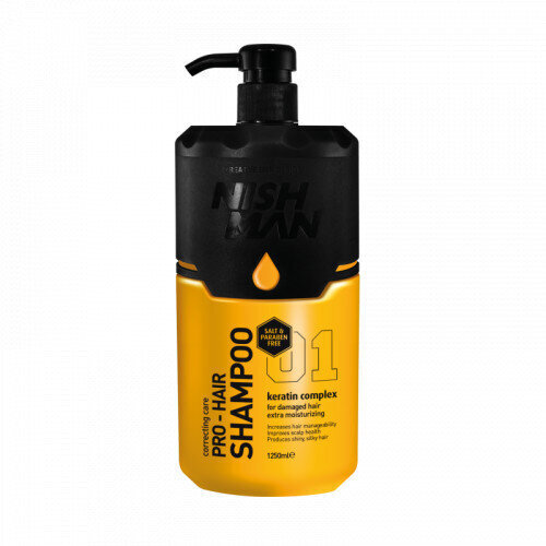 Juuksehooldusšampoon keratiiniga Nishman Pro-Hair Shampoo meestele, 1250 ml hind ja info | Šampoonid | kaup24.ee