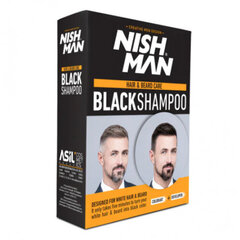 Juuste ja habet värviv šampoon Nishman Hair & Beard Coloring Black Shampoo, 200 ml цена и информация | Краска для волос | kaup24.ee