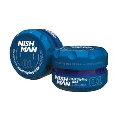 Juuksekujundusvaha Nishman Hair Styling Wax 01 GumGum meestele, 100 ml цена и информация | Средства для укладки волос | kaup24.ee