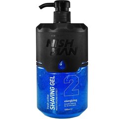 Raseerimisgeel Nishman Shaving Gel N.2 Energizing meestele, 1000 ml hind ja info | Raseerimisvahendid | kaup24.ee