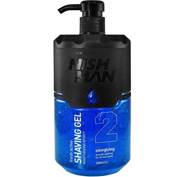 Raseerimisgeel Nishman Shaving Gel N.2 Energizing meestele, 1000 ml цена и информация | Raseerimisvahendid | kaup24.ee