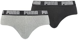 Puma Trikotaažist Alusriided Basic Brief Black Grey 889100 19 889100 19/S hind ja info | Meeste aluspesu | kaup24.ee