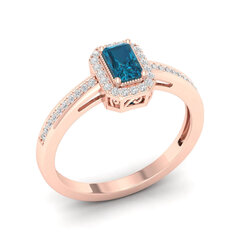 Kuldsõrmus teemantidega ja topaasiga hind ja info | Sõrmused | kaup24.ee