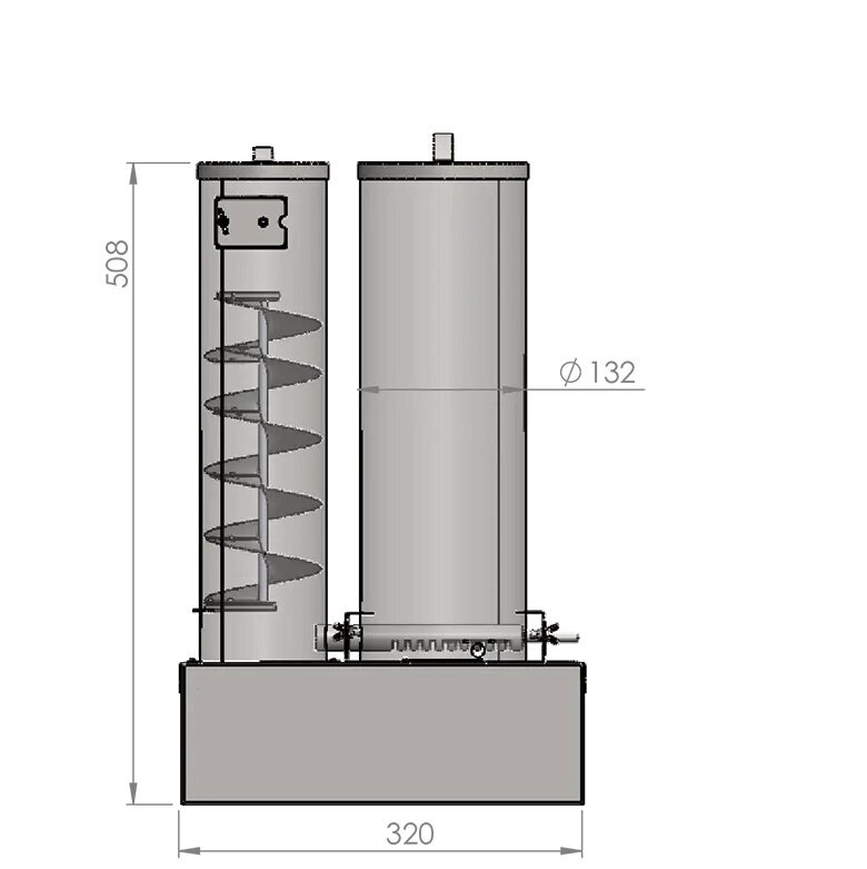 Külmasuitsu generaator SG2 5,3 l ø130 mm + aktiivne jahuti-filter hind ja info | Suitsuahjud, tarvikud | kaup24.ee