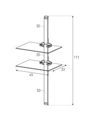 Sonorous PL2620 Стеклянная настенная полка для аудио/видео аппаратуры цена и информация | Полки | kaup24.ee