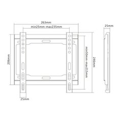 AQ Vision BR22FX 23-42" hind ja info | Teleri seinakinnitused ja hoidjad | kaup24.ee