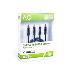 Соединительный кабель 2xRCA-2xRCA Digital Длина: 1,5 м AQ Premium цена и информация | Кабели и провода | kaup24.ee