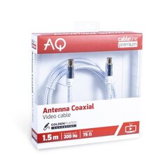 Антенный коаксиальный кабель - антенна (мужская) - антенна (женская) Длина: 3.0 м AQ Premium цена и информация | Кабели и провода | kaup24.ee