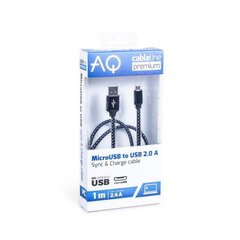 USB 2.0 A - Micro-B kaabel, pikkus: 1.8m AQ Premium hind ja info | Kaablid ja juhtmed | kaup24.ee