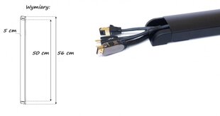 Sonorous CC50 Alumiiniumist kaablihülss, pikkus 50 cm - MUSTA hind ja info | Kaablid ja juhtmed | kaup24.ee