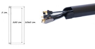 Sonorous CC100 Alumiiniumist kaablivõre, pikkus 100 cm - MUSTA hind ja info | Kaablid ja juhtmed | kaup24.ee