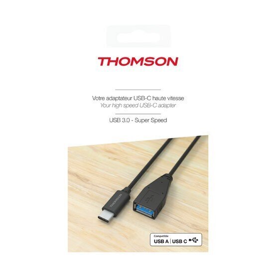 Thomson USB-A/USB-C, 0.15 m цена и информация | Kaablid ja juhtmed | kaup24.ee