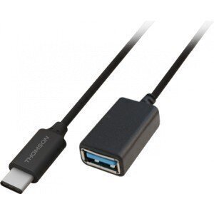 Thomson USB-A/USB-C, 0.15 m hind ja info | Kaablid ja juhtmed | kaup24.ee