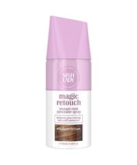 Sissekasvanud juuste juurte sprei Nishlady Magic Retouch Spray, Medium Brown, 100 ml цена и информация | Краска для волос | kaup24.ee