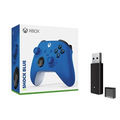 Xbox Wireless Controller Blue + Adapter hind ja info | Mängukonsoolide lisatarvikud | kaup24.ee