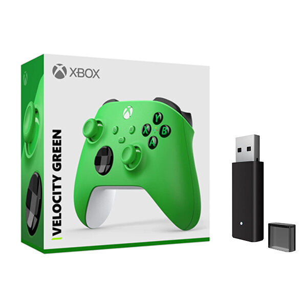 XboxWirelessControllerGreen+WirelessAdapter