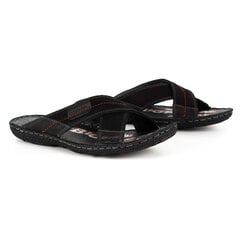 Meeste nahast flip-flopid 200/3 must nubukki 3697-F hind ja info | Meeste plätud, sussid | kaup24.ee