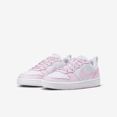 Nike Обувь Court Borough Low White Pink DV5456 105 DV5456 105/4 цена и информация | Спортивная обувь, кроссовки для женщин | kaup24.ee