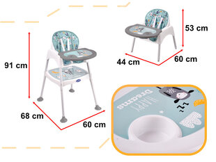 Обеденный стул, зеленый цена и информация | Стульчики для кормления | kaup24.ee