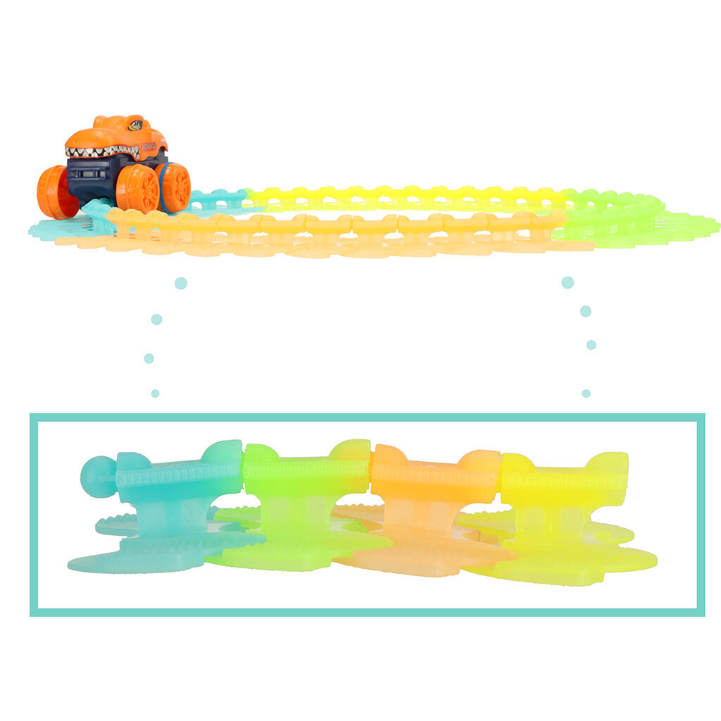 Valgustatud võidusõidurada, 150 osa цена и информация | Poiste mänguasjad | kaup24.ee